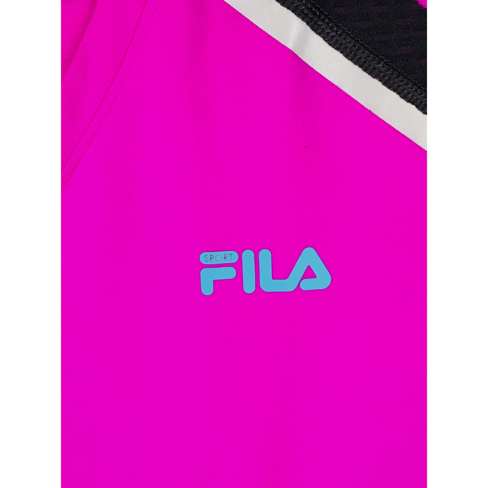 Fila Sport Womens Short Sleeve V-Neck Performance Top Purple Grape Size L - Picture 2 of 10